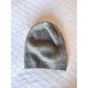 Celeste Cashmere wool grey knit beanie hat